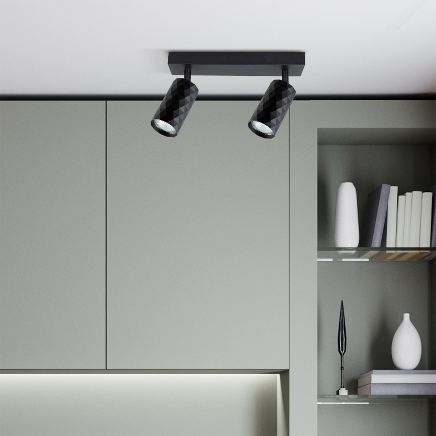 Brilagi - LED RGBW dimbare spot SELE DIAMANT 2xGU10/4,8W/230V 3000K zwart + afstandsbediening