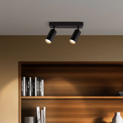 Brilagi - LED RGBW dimbare spot SELE DIAMANT 2xGU10/4,8W/230V 3000K zwart + afstandsbediening