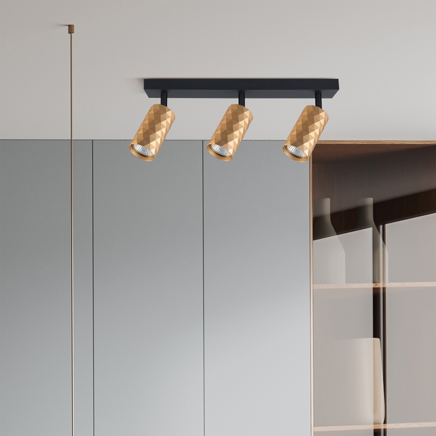 Brilagi - LED RGBW dimbare spot SELE DIAMANT 3xGU10/4,8W/230V 3000K goudkleurig + afstandsbediening