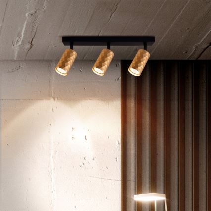Brilagi - LED RGBW dimbare spot SELE DIAMANT 3xGU10/4,8W/230V 3000K goudkleurig + afstandsbediening
