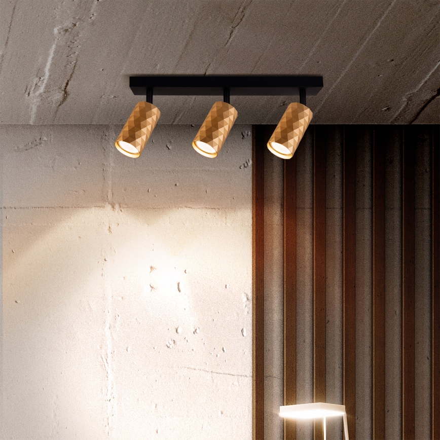 Brilagi - LED RGBW dimbare spot SELE DIAMANT 3xGU10/4,8W/230V 3000K goudkleurig + afstandsbediening