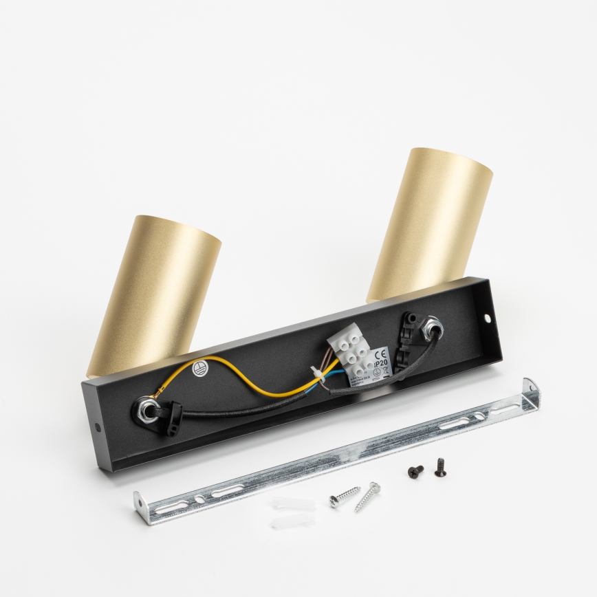 Brilagi - dimbare RGBW LED-spot SELE GOLDEN 2x GU10/4,8W/230V 3000K zwart/goud + afstandsbediening