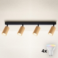 Brilagi - LED RGBW dimbare spot SELE MODERN 4xGU10/4,8W/230V 3000K goudkleurig + afstandsbediening