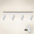Brilagi - LED RGBW dimbare spot SELE MODERN 4xGU10/4,8W/230V 3000K wit + afstandsbediening