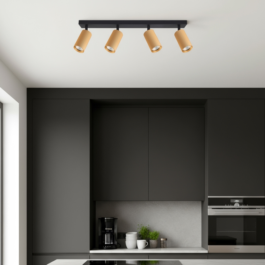 Brilagi - LED RGBW dimbare spot SELE MODERN 4xGU10/4,8W/230V 3000K goudkleurig + afstandsbediening