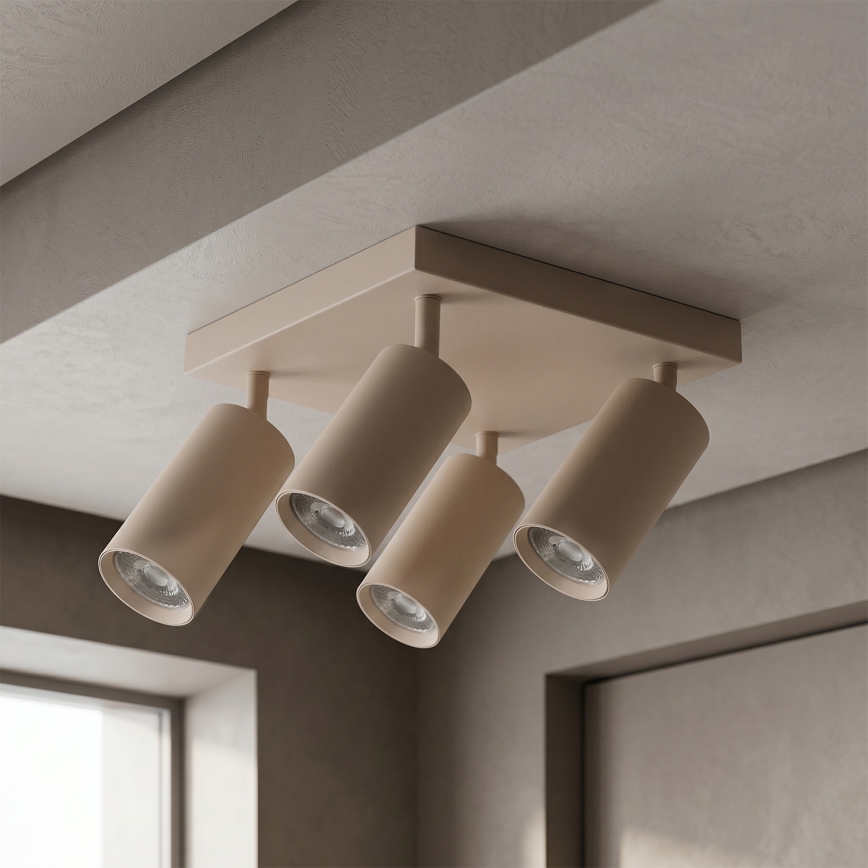 BRILAGI - LED RGBW dimbare spotarmatuur SELE SQUARE 4xGU10/6,5W/230V 2700-6500K beige