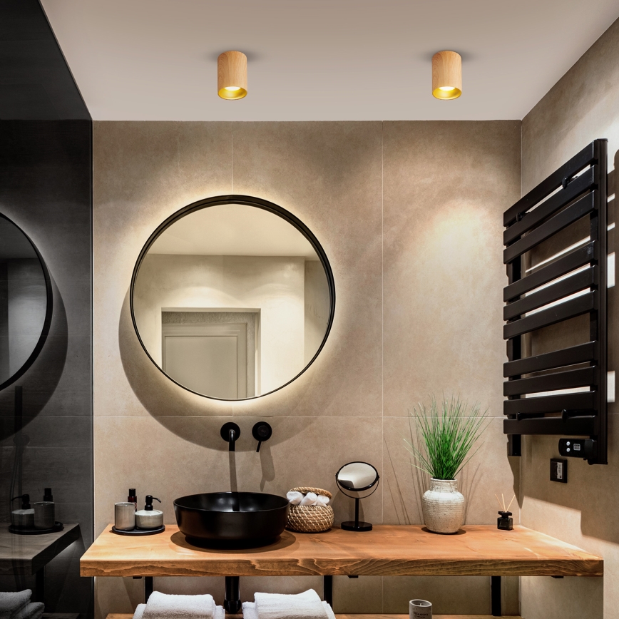 Brilagi - LED RGBW dimbare spot TRINE 1xGU10/30W/230V 2700-6500K Wi-Fi eiken decor