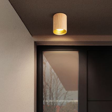 Brilagi - LED RGBW dimbare spot TRINE 1xGU10/30W/230V 2700-6500K Wi-Fi eiken decor