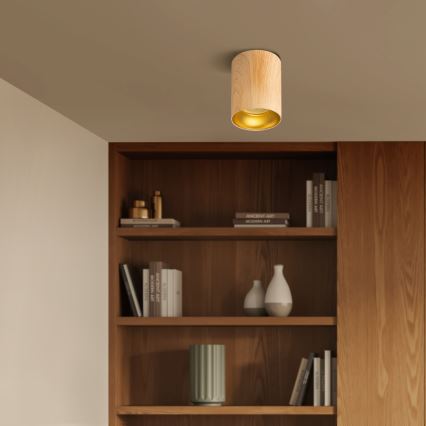 Brilagi - LED RGBW dimbare spot TRINE 1xGU10/4,8W/230V 3000K eikenlook + afstandsbediening