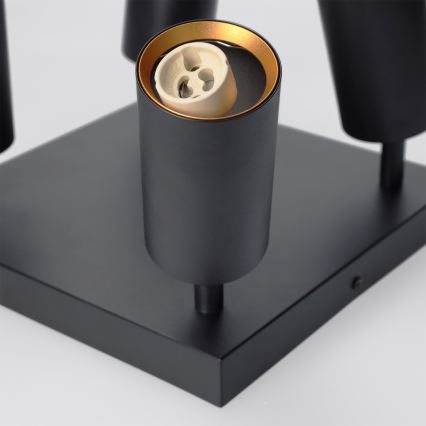 Brilagi - LED RGBW dimbare spot SELE SQUARE 4xGU10/6,5W/230V 2700-6500K zwart/goud