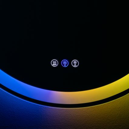 Brilagi - LED RGBW verwarmde badkamerspiegel AVA PRO LED/18W/230V Ø 60 cm IP44 CRI 90 dimbaar + CCT