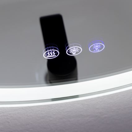 Brilagi - LED RGBW verwarmde badkamerspiegel AVA PRO LED/18W/230V Ø 60 cm IP44 CRI 90 dimbaar + CCT