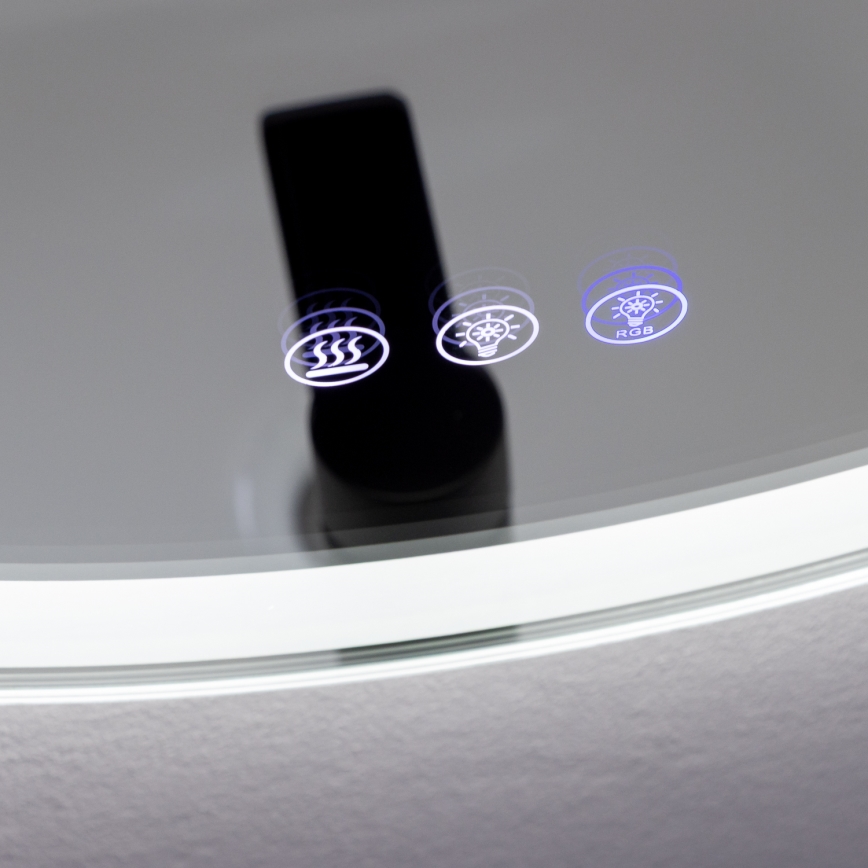 Brilagi - LED RGBW verwarmde badkamerspiegel AVA PRO LED/18W/230V Ø 60 cm IP44 CRI 90 dimbaar + CCT