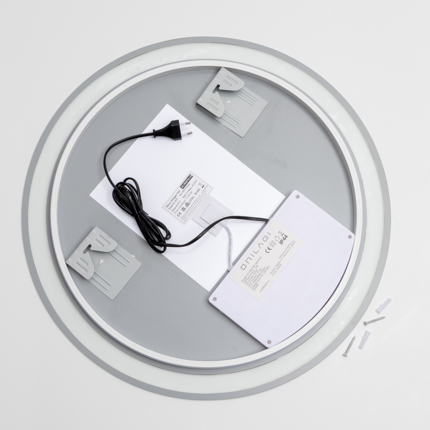 Brilagi - LED RGBW verwarmde badkamerspiegel AVA PRO LED/18W/230V Ø 60 cm IP44 CRI 90 dimbaar + CCT