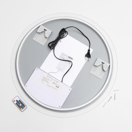 Brilagi - CLARA PRO LED RGBW verwarmde badkamerspiegel LED/19W/230V Ø 60 cm IP44 CRI 90 dimbaar + CCT + afstandsbediening