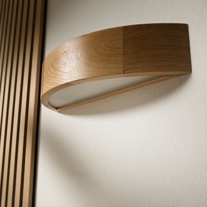 Brilagi - LED RGBW dimbare wandlamp CARVALHO 1xE27/15W/230V 2700-6500K Wi-Fi eiken