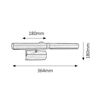 Brilagi - LED Schilderijverlichting DANAE 2xE14/4W/230V 3000K zwart