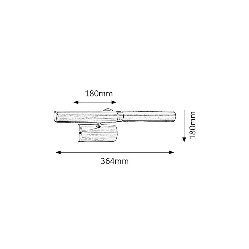 Brilagi - LED Schilderijverlichting DANAE 2xE14/4W/230V 3000K zwart