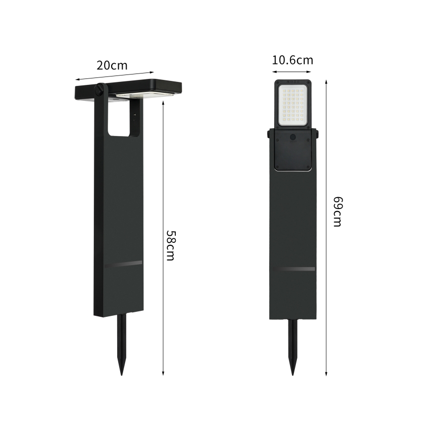 Brilagi - LED Solar lamp ZON SPIKE LED/4W/3,7V 2200 mAh IP44