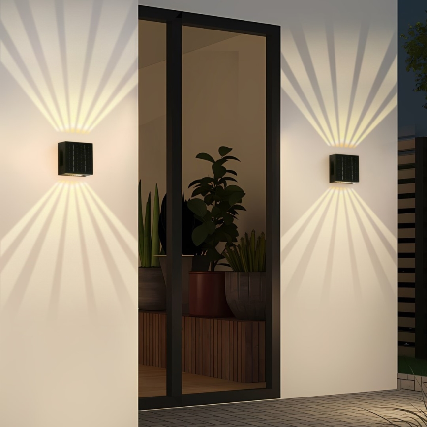Brilagi - LED Solar wandlamp BLOCK LED/2W/3,7V 1300 mAh IP44