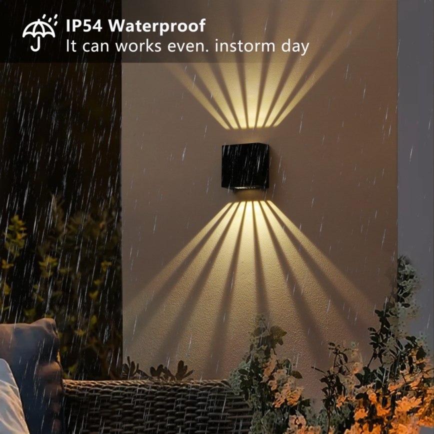 Brilagi - LED Solar wandlamp BLOCK LED/2W/3,7V 1300 mAh IP44
