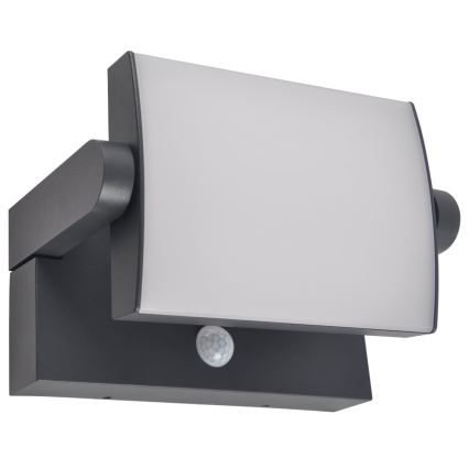 Brilagi - LED Solar wandlamp met sensor ANKLE LED/10W/3,7V 3000 mAh 4000K IP65 antraciet