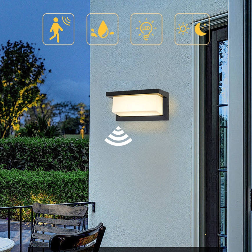 Brilagi - LED Solar wandlamp met sensor BRICKY LED/5W/6V IP65