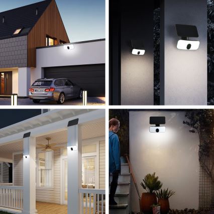 Brilagi - LED Solar wandlamp met sensor ROOF LED/13W/5V 4000 mAh IP65