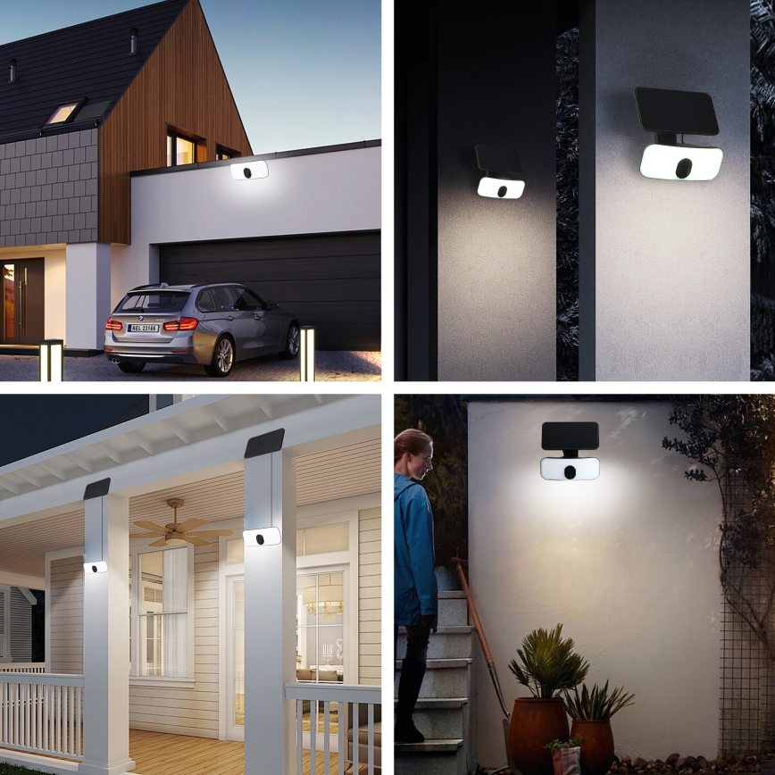 Brilagi - LED Solar wandlamp met sensor ROOF LED/13W/5V 4000 mAh IP65