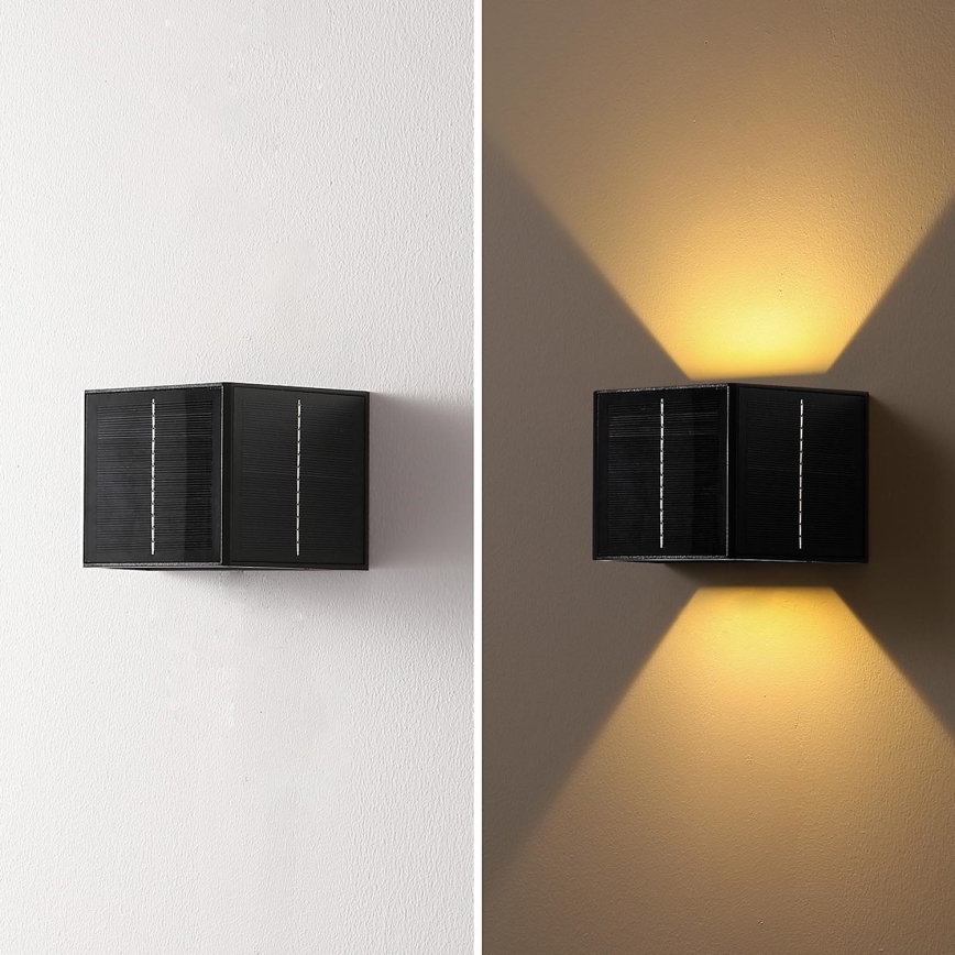 Brilagi - LED Solar wandlamp met sensor SOLAR CUBE LED/2W/3,2V 1300 mAh IP54