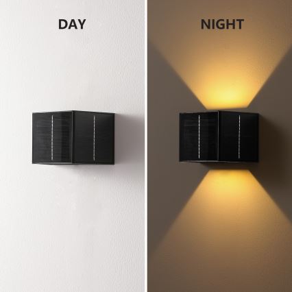 Brilagi - LED Solar wandlamp met sensor SOLAR CUBE LED/2W/3,2V 1300 mAh IP54