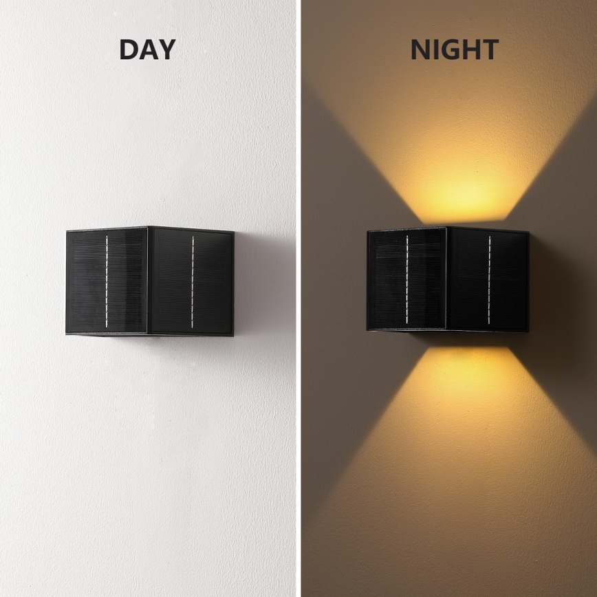 Brilagi - LED Solar wandlamp met sensor SOLAR CUBE LED/2W/3,2V 1300 mAh IP54