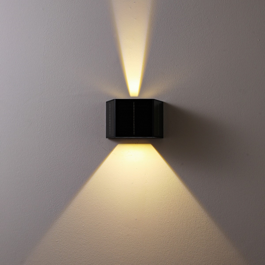 Brilagi - LED Solar wandlamp met sensor SOLAR CUBE LED/2W/3,2V 1300 mAh IP54