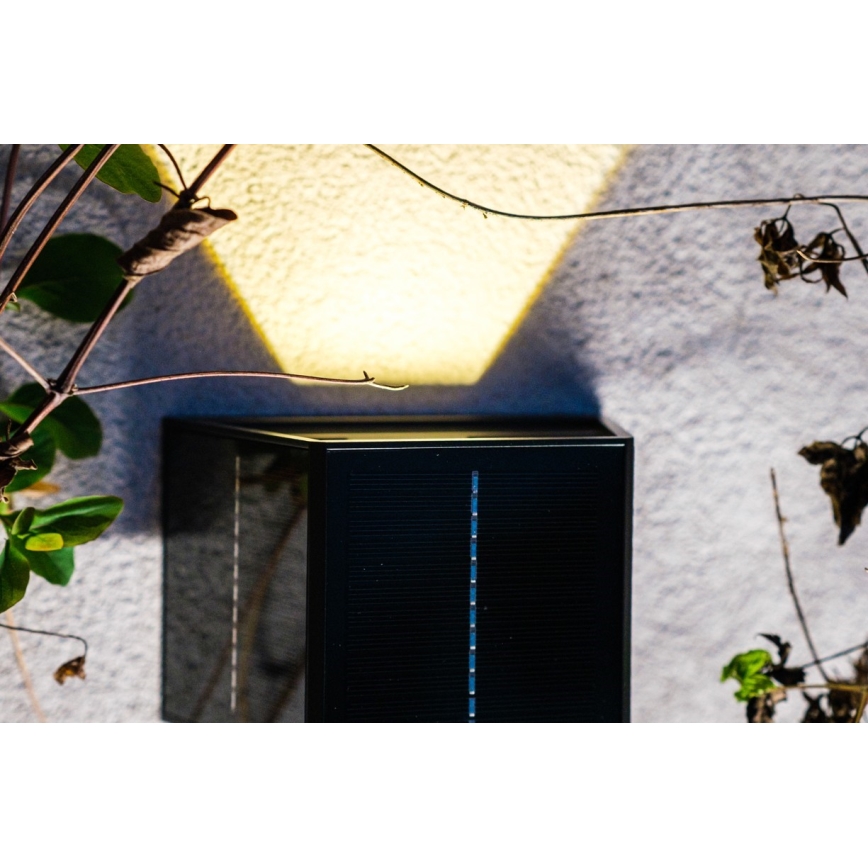 Brilagi - LED Solar wandlamp met sensor SOLAR CUBE LED/2W/3,2V 1300 mAh IP54