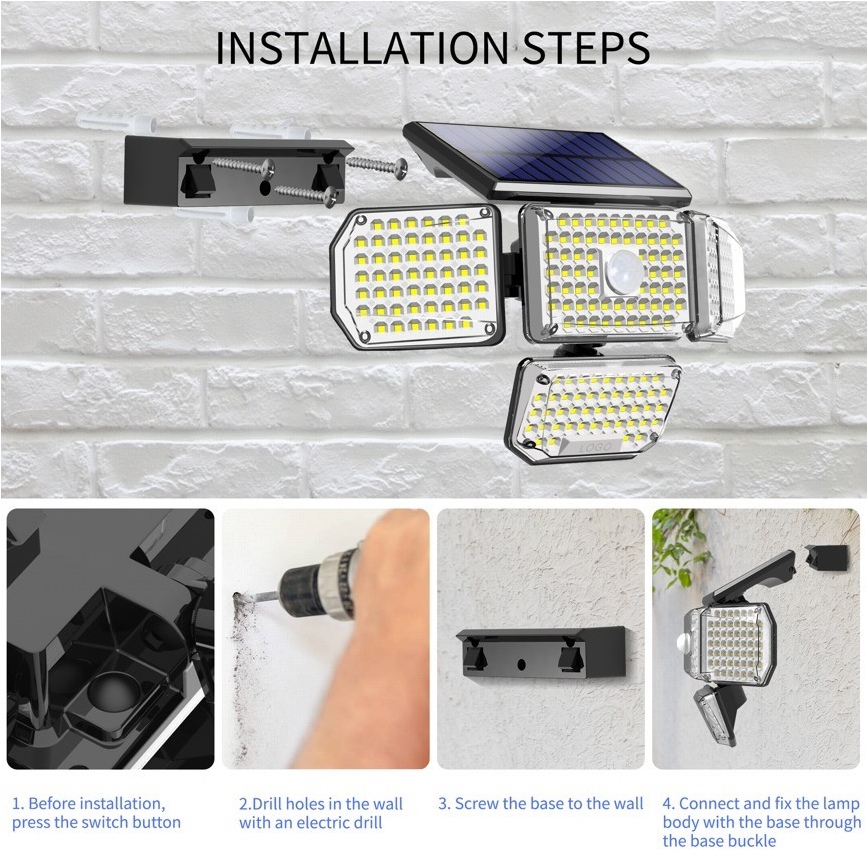 Brilagi - LED Solar wandlamp met sensor WALLIE LED/5W/5,5V 2400 mAh IP65