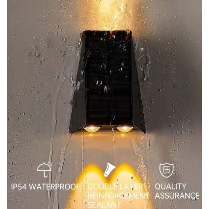 Brilagi - LED Solar wandlamp PYRAMID LED/2W/3,2V 1300 mAh IP54