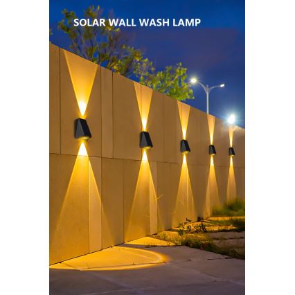 Brilagi - LED Solar wandlamp PYRAMID LED/2W/3,2V 1300 mAh IP54