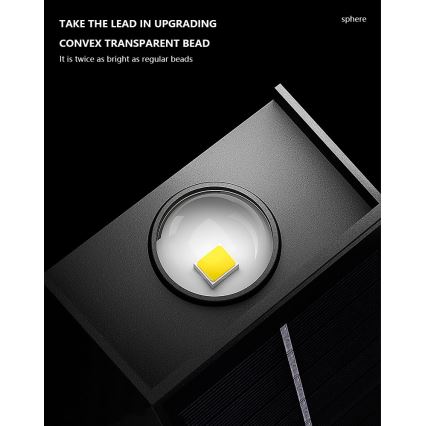 Brilagi - LED Solar wandlamp PYRAMID LED/2W/3,2V 1300 mAh IP54