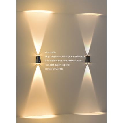 Brilagi - LED Solar wandlamp PYRAMID LED/2W/3,2V 1300 mAh IP54