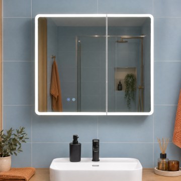 BRILAGI - LED-spiegelkast met geïntegreerde verlichting NOTO DOUBLE 78x65 cm