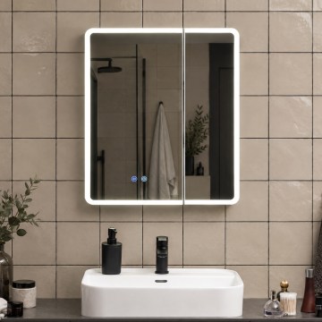 BRILAGI - LED spiegelkast voor de badkamer met achterverlichting NOTO DOUBLE 60x70 cm