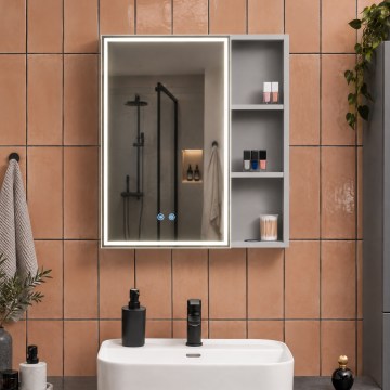 BRILAGI - LED-spiegelkast voor de badkamer met geïntegreerde verlichting NOTO SINGLE 60x65 cm