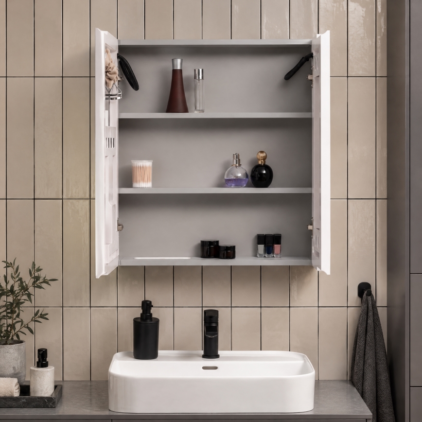 BRILAGI - LED-spiegelkast voor de badkamer met verlichting NOTO DOUBLE 60x65 cm