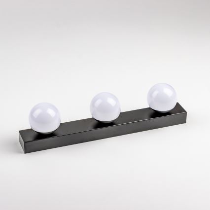 Brilagi - LED-spiegelverlichting HOLLYWOOD 3xLED/3W/230V 39 cm IP44 zwart