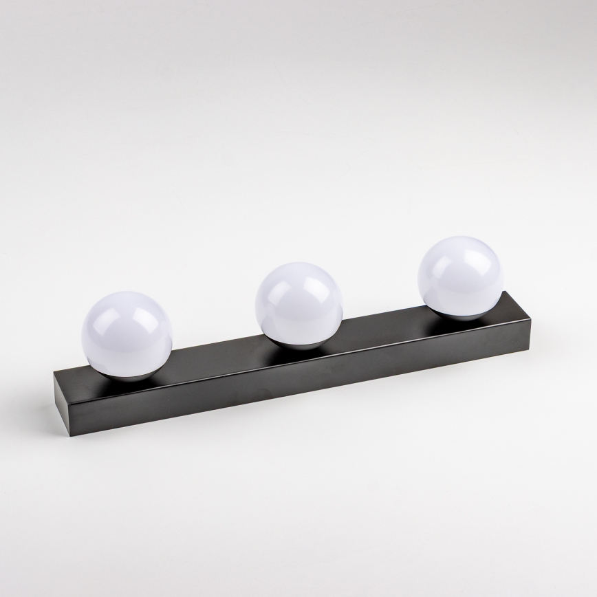 Brilagi - LED-spiegelverlichting HOLLYWOOD 3xLED/3W/230V 39 cm IP44 zwart