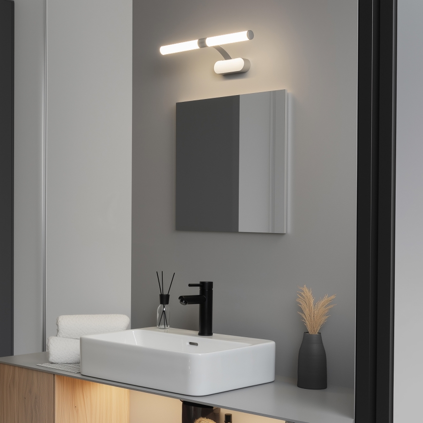 Brilagi - 2-in-1 LED-spiegelverlichting TUBEO LED/6W/230V 40 cm IP44 zilver