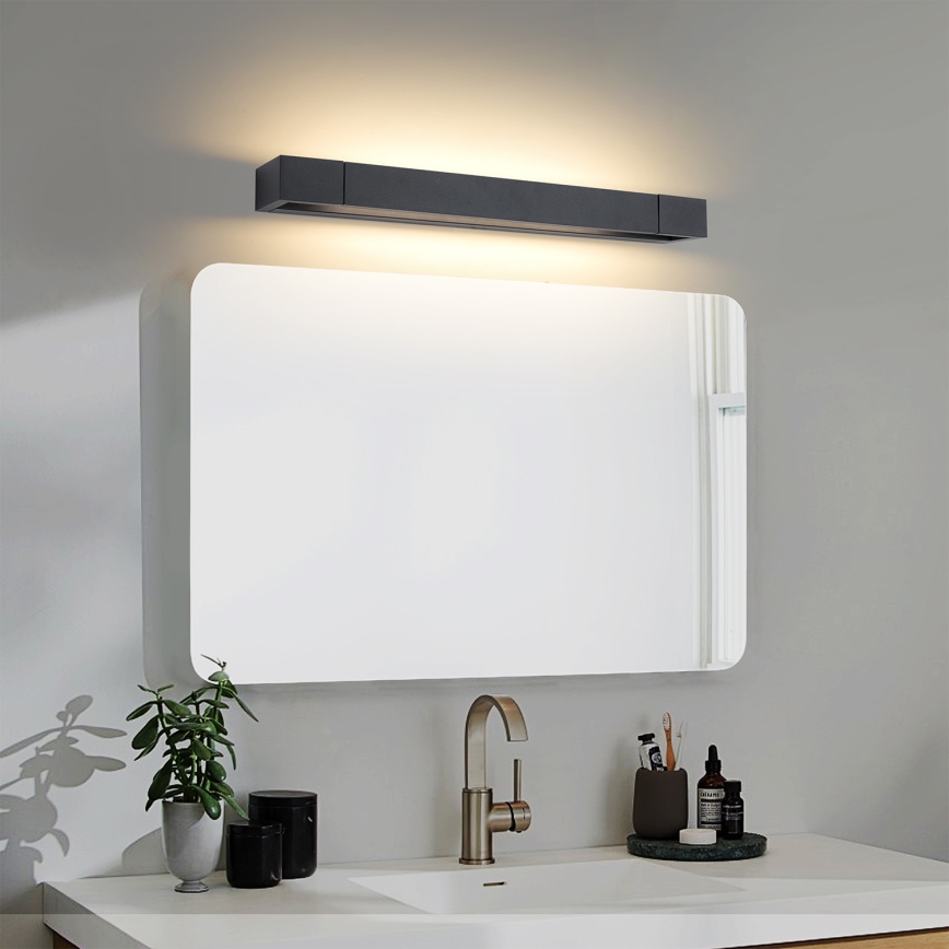 Brilagi - LED-spiegelverlichting voor de badkamer AQUA LINE LED/12W/230V 45 cm IP44 zwart CRI 90