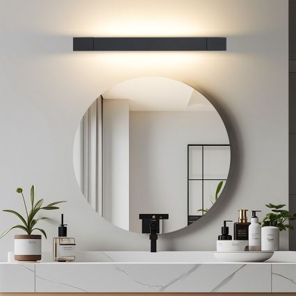 Brilagi - LED-spiegelverlichting voor de badkamer AQUA LINE LED/12W/230V 45 cm IP44 zwart CRI 90