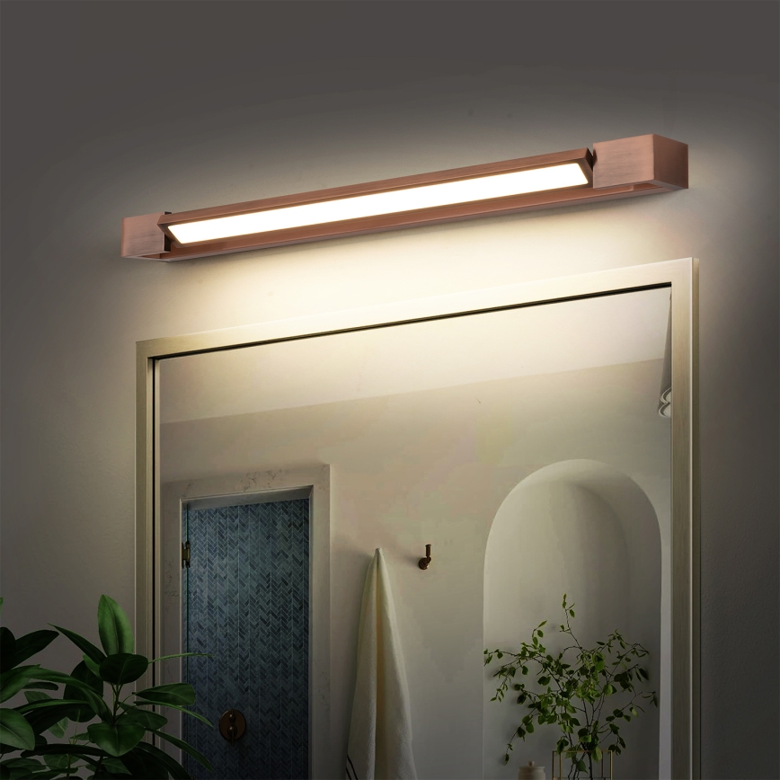 Brilagi - LED-spiegelverlichting voor de badkamer AQUA LINE LED/18W/230V 60 cm IP44 brons CRI 90