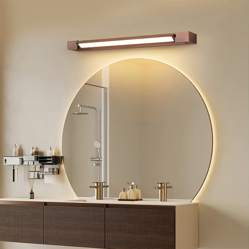 Brilagi - LED-spiegelverlichting voor de badkamer AQUA LINE LED/18W/230V 60 cm IP44 brons CRI 90